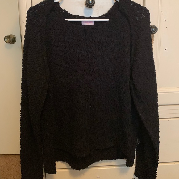 NWOT-Pink Lily- Black Popcorn Sweater - Picture 6 of 8
